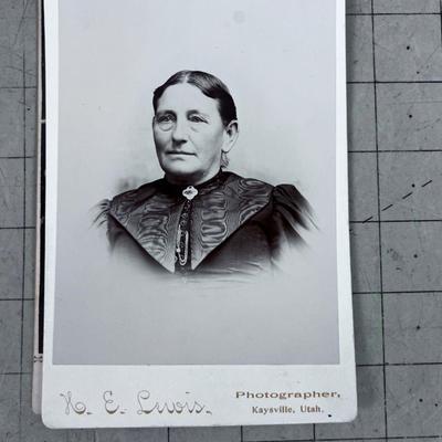 2 Antique Cabinet Cards, Utah Photographers
