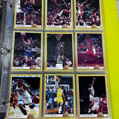 Binder full of Basket Ball Cards Early Nineties