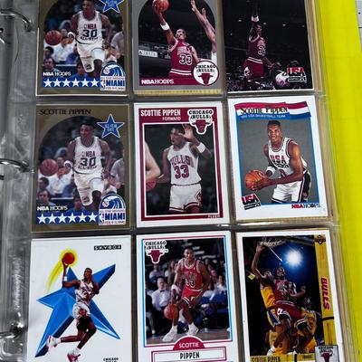 Binder full of Basket Ball Cards Early Nineties