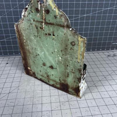 Antique Rustic Wall or Shaving Mirror, TIN 