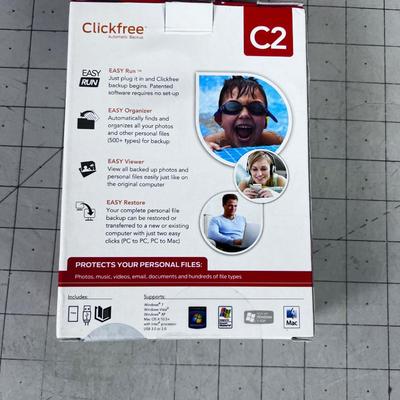Clickfree Auto Backup (Portable Back Up for MAC & PC) 500 GB NEW in the Box 