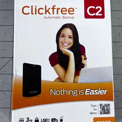 Clickfree Auto Backup (Portable Back Up for MAC & PC) 500 GB NEW in the Box 