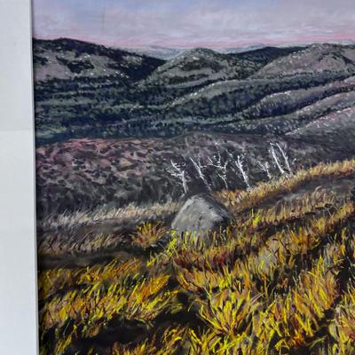 Pastel Landscape, Gold Tones 