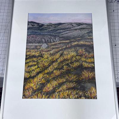 Pastel Landscape, Gold Tones 