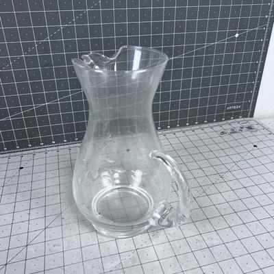 Glass Hand Blown Pitcher