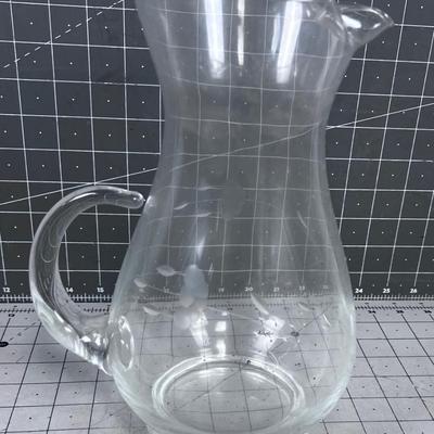 Glass Hand Blown Pitcher