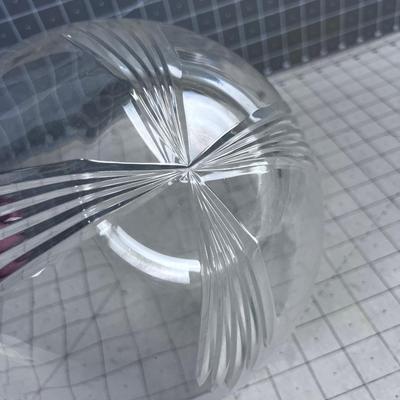 Leaded Crystal Serving Bowl ETCHED