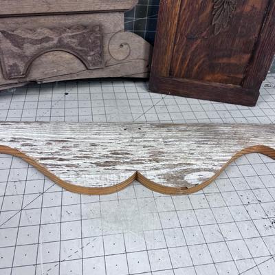Vintage WOOD CHUNKS - Cabinet door, Mirror and Barn 