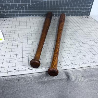 2 Little League Baseball Bats WOOD