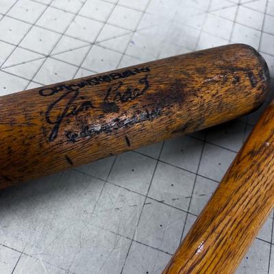 2 Little League Baseball Bats WOOD
