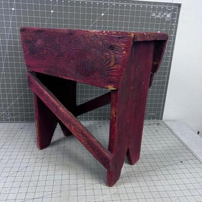 Rustic Farm Bench RED