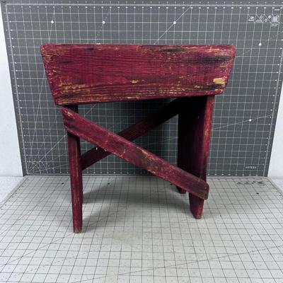 Rustic Farm Bench RED
