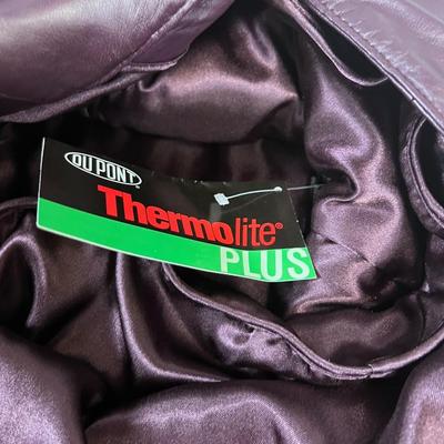 Women's NEW Purple LEATHER Coat 