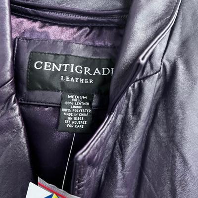 Women's NEW Purple LEATHER Coat 