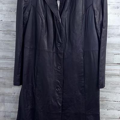 Women's NEW Purple LEATHER Coat 
