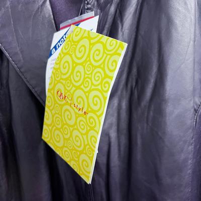Women's NEW Purple LEATHER Coat 