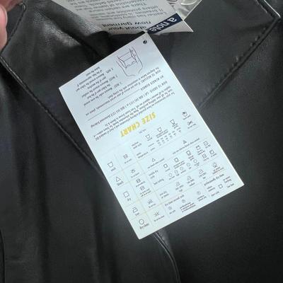 Black Leather Women's Coat