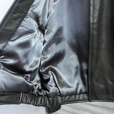 Men's HATHAWAY Black Leather Coat 