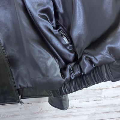 Men's HATHAWAY Black Leather Coat 