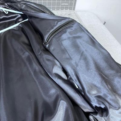 Men's HATHAWAY Black Leather Coat 