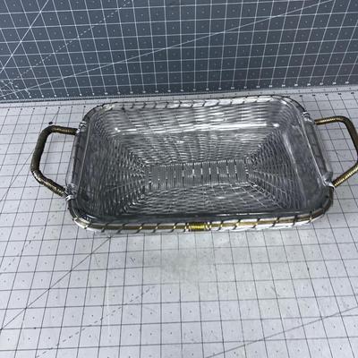 PYREX Glass Baking Pan w/Holder