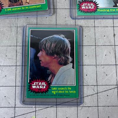 6- Original Star Wars 1977 Trading Card 