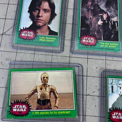 6- Original Star Wars 1977 Trading Card 