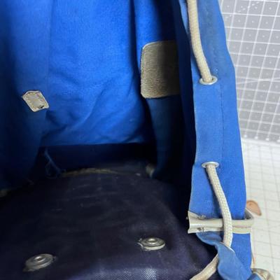 Vintage European Alpine Knapsack Canvas/Leather