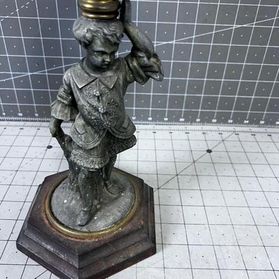 Antique Figural Aladdin Style Kerosene Oil Lamp c. 1870
