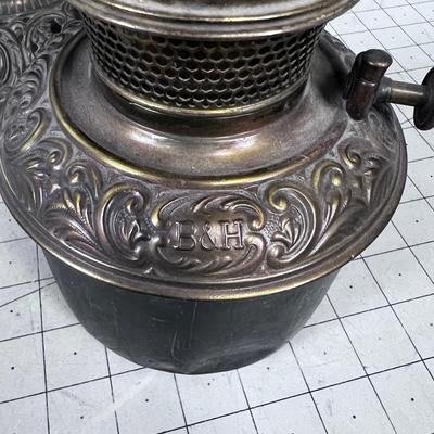 B&H Bradley & Hubbard Victorian Oil Lamp Cherub c. 1870