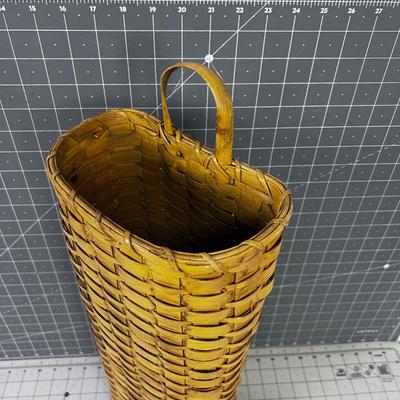 Tall Mustard Color Hanging Basket 