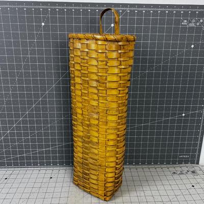 Tall Mustard Color Hanging Basket 