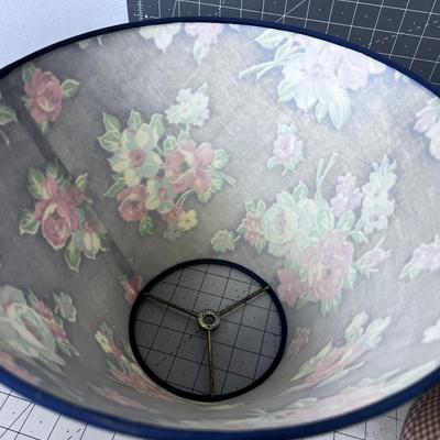 4- Fabric Covered Lamp Shades 