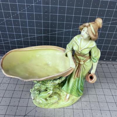 Royal Dux Art Nouveau Maiden w/Pitcher