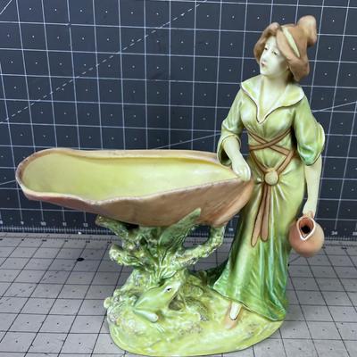 Royal Dux Art Nouveau Maiden w/Pitcher