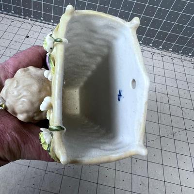 Meissen Bisque Cherub Wall Pocket 