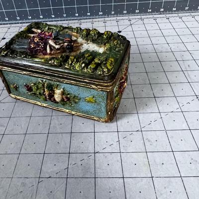Antique Resin Keepsake Box 