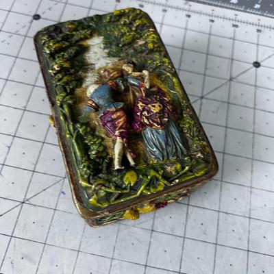 Antique Resin Keepsake Box 