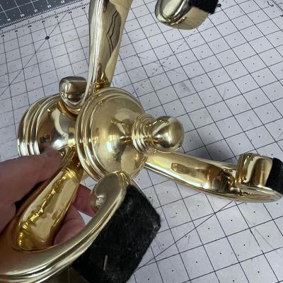 Glass & Brass Candle Holder, Extra Large 