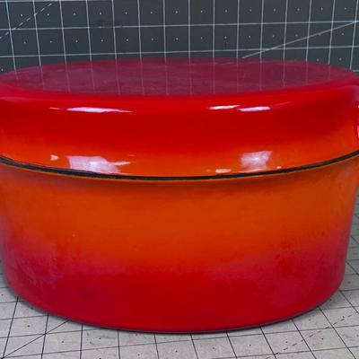 Orange Large Technique Lidded POT 