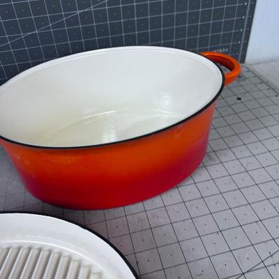 Orange Large Technique Lidded POT 