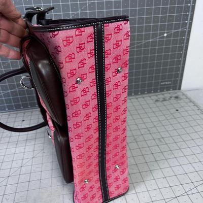 Dooney & Bourk Red and Leather Double Pocket Purse
