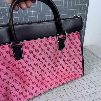 Dooney & Bourk Red and Leather Double Pocket Purse