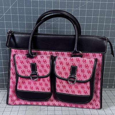 Dooney & Bourk Red and Leather Double Pocket Purse