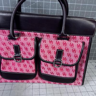 Dooney & Bourk Red and Leather Double Pocket Purse