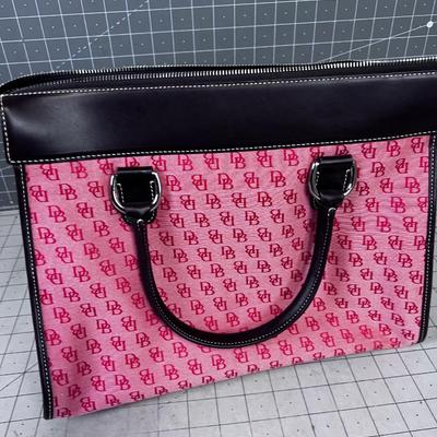 Dooney & Bourk Red and Leather Double Pocket Purse