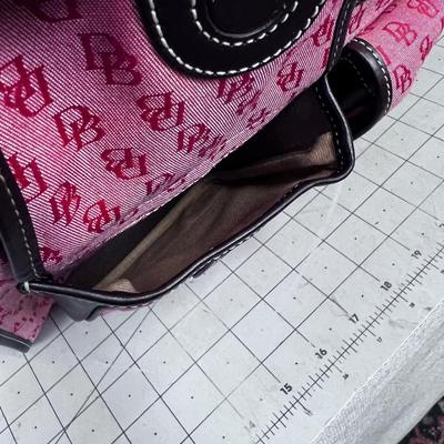 Dooney & Bourk Red and Leather Double Pocket Purse