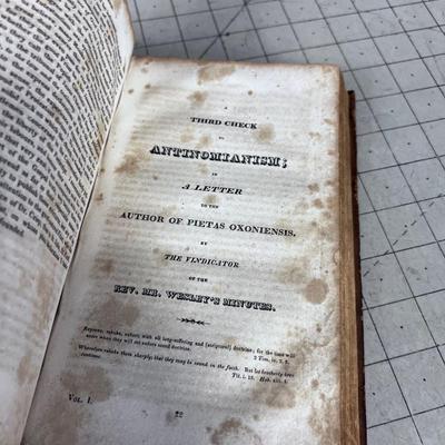 Antique Law Book - "Checks to ANTINOMIANISM" 