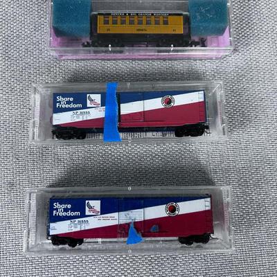 3 "N" Scale Train Cars, New in the Box