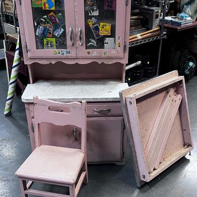 PINK Chair & Childs Cabinet